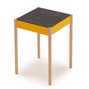 Vivero La Table stool with wooden legs and felt seat