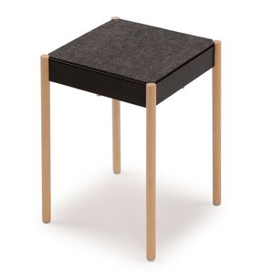 Vivero La Table stool with wooden legs and felt seat