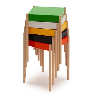Vivero La Table stool with wooden legs and felt seat