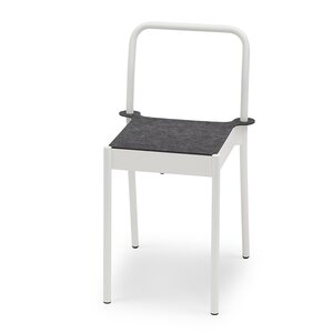 Vivero La Table -tuoli teräsjaloilla ja huopaistuimella