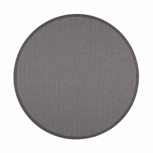 VM Carpet Lyyra-puuvilla-paperinarumatto pyöreä, Tummanharmaa 78