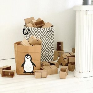 Enjoy Your Life By Demi Penguin-basket, brązowy