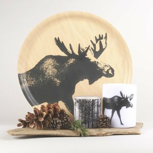 Muurla Nordic hirvi -tarjotin pyöreä