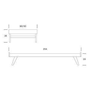 Kiteen Huonekalutehdas Notte Bed Frame 80 cm