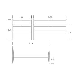Kiteen Huonekalutehdas Joki bed 90 cm