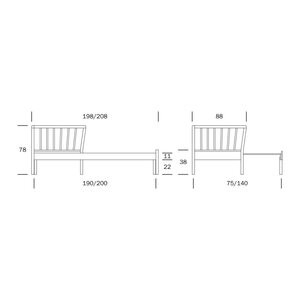 Kiteen Huonekalutehdas Franz Sofa Bed 200 cm