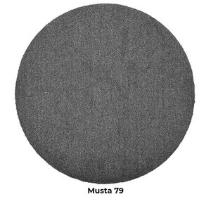 VM Carpet Viita-villa-pellavanukkamatto pyöreä, Musta 79