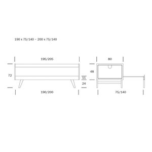 Kiteen Huonekalutehdas Notte Sofa Bed 200 cm