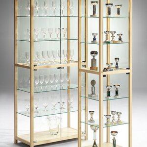 Puulon Oy Monikko-showcase, 181 x 80 x 40 cm / 181 x 43 x 40 cm