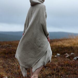 HEMPEA Pielpa Waffle Poncho Towel for Adults