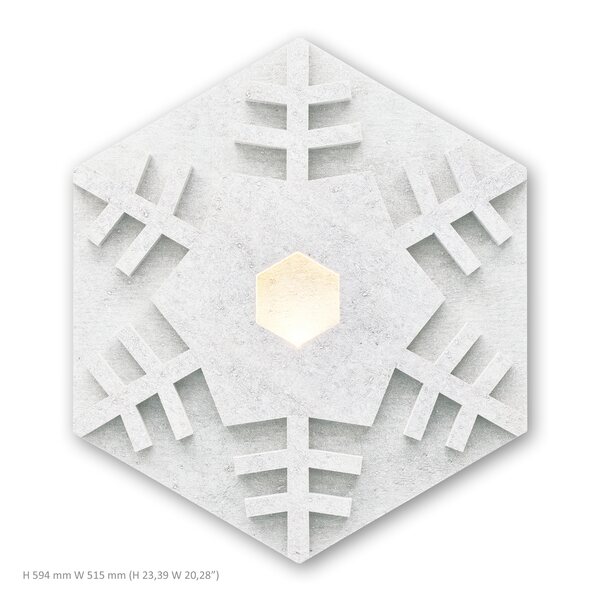 Siinne Hexagon-Schneeflocke-Lichtelement - Akustikplatte mit Licht