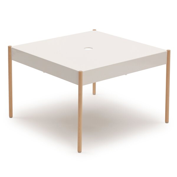 Vivero La Table -coffee table with wooden legs, White