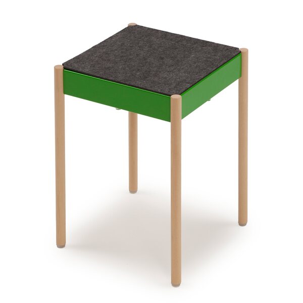 Vivero La Table stool with wooden legs and felt seat
