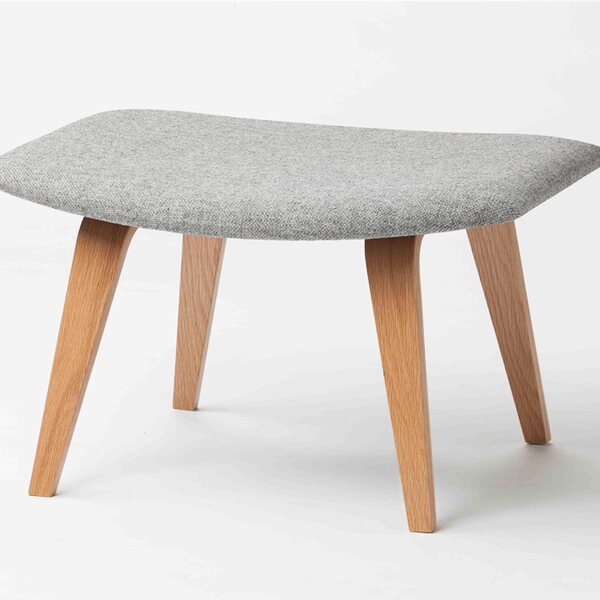 Tetrimäki Oy Grasshopper-footstool, Eiche / grau Stoff