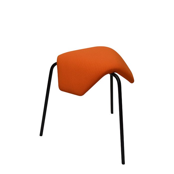 MyKolme design TRIPLA Joy 45 stool, orange fabric