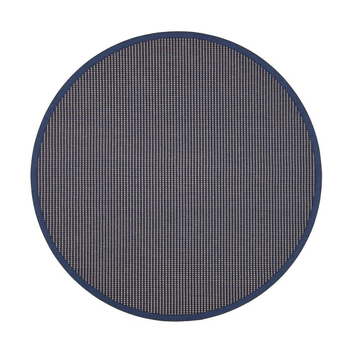 VM Carpet Lyyra-puuvilla-paperinarumatto pyöreä, Sininen 72
