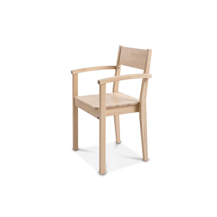 Kiteen Huonekalutehdas Joki-chair with armrests, Lacquered björk